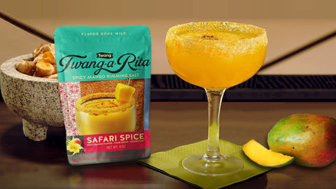 TWANG-A-RITA chile lime blend closeup showing colorful chili flakes and salt