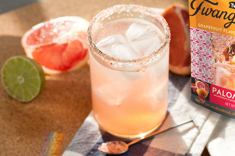 TWANG-A-RITA grapefruit blend closeup with dried citrus pieces for bright aroma