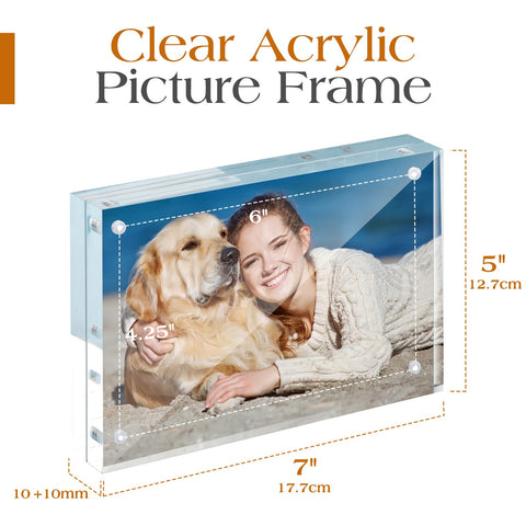 TWING open magnetic acrylic frame demonstrating easy photo changes benefit