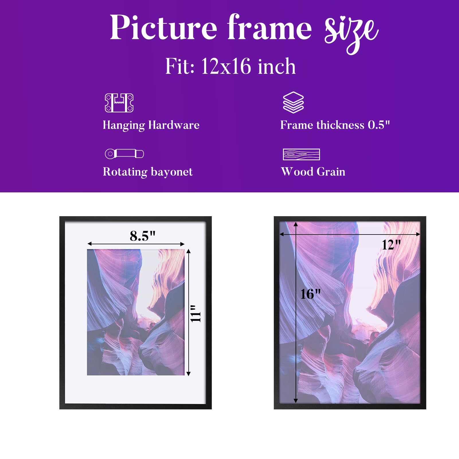 TWING close-up of mat edge for secure photo placement benefit