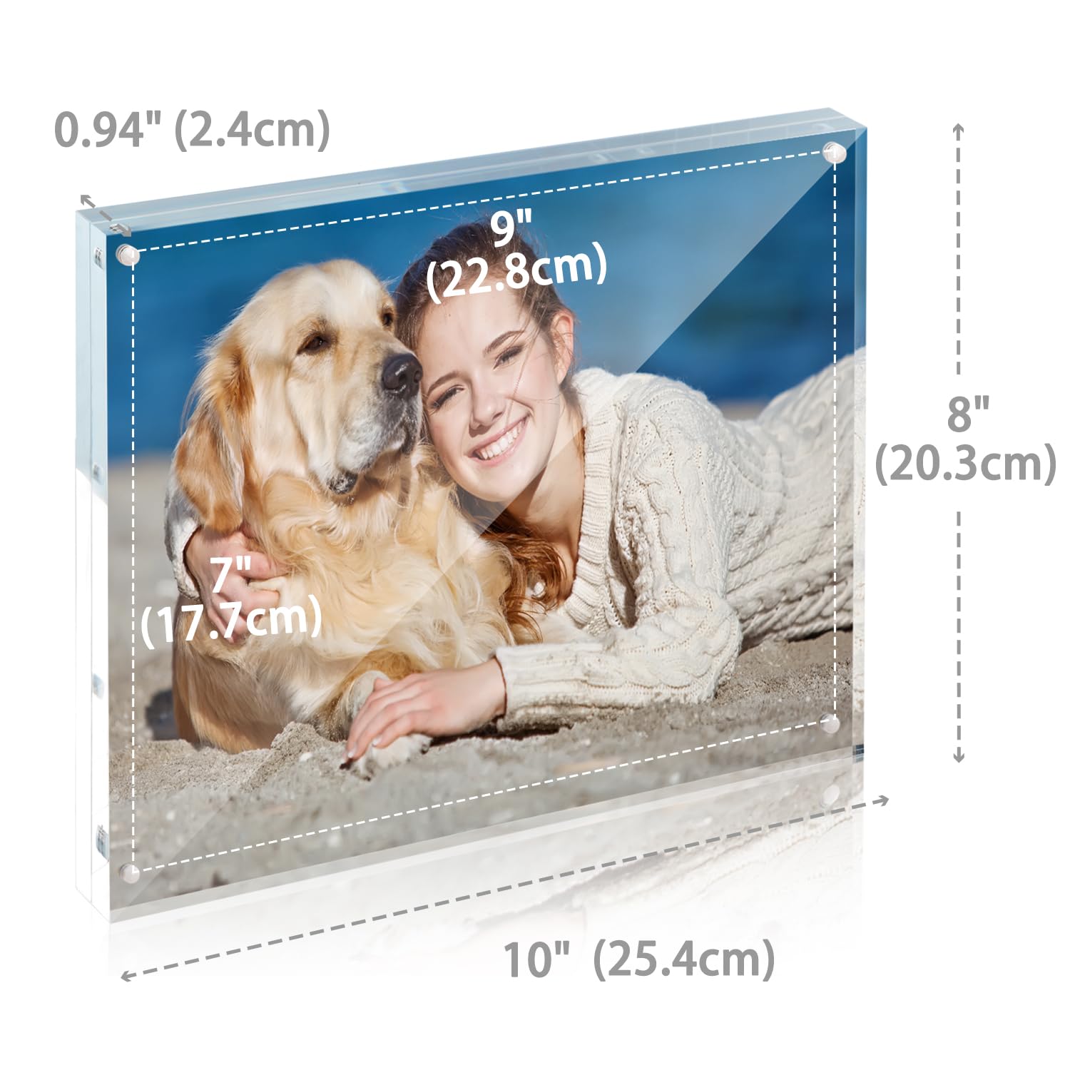 TWING corner magnets detail demonstrating secure photo fastening benefit