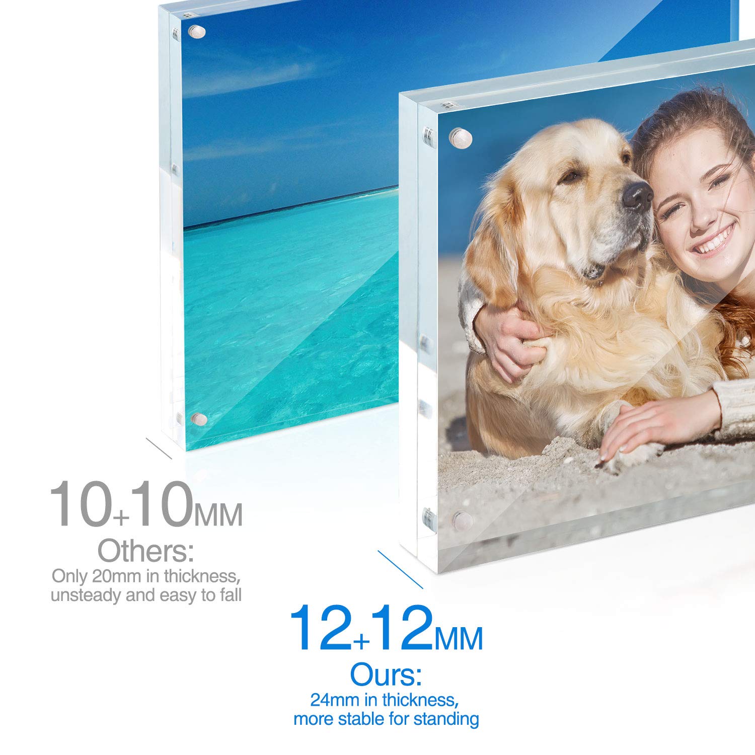 TWING frame on shelf with photo showcasing modern styling benefit