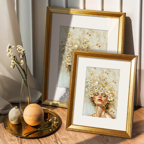 TWING in use on wall gallery showing six-frame arrangement benefit: easy coordinated display