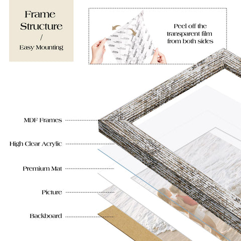 TWING removed mat and backing showing easy photo insertion and quick-change convenience for updates
