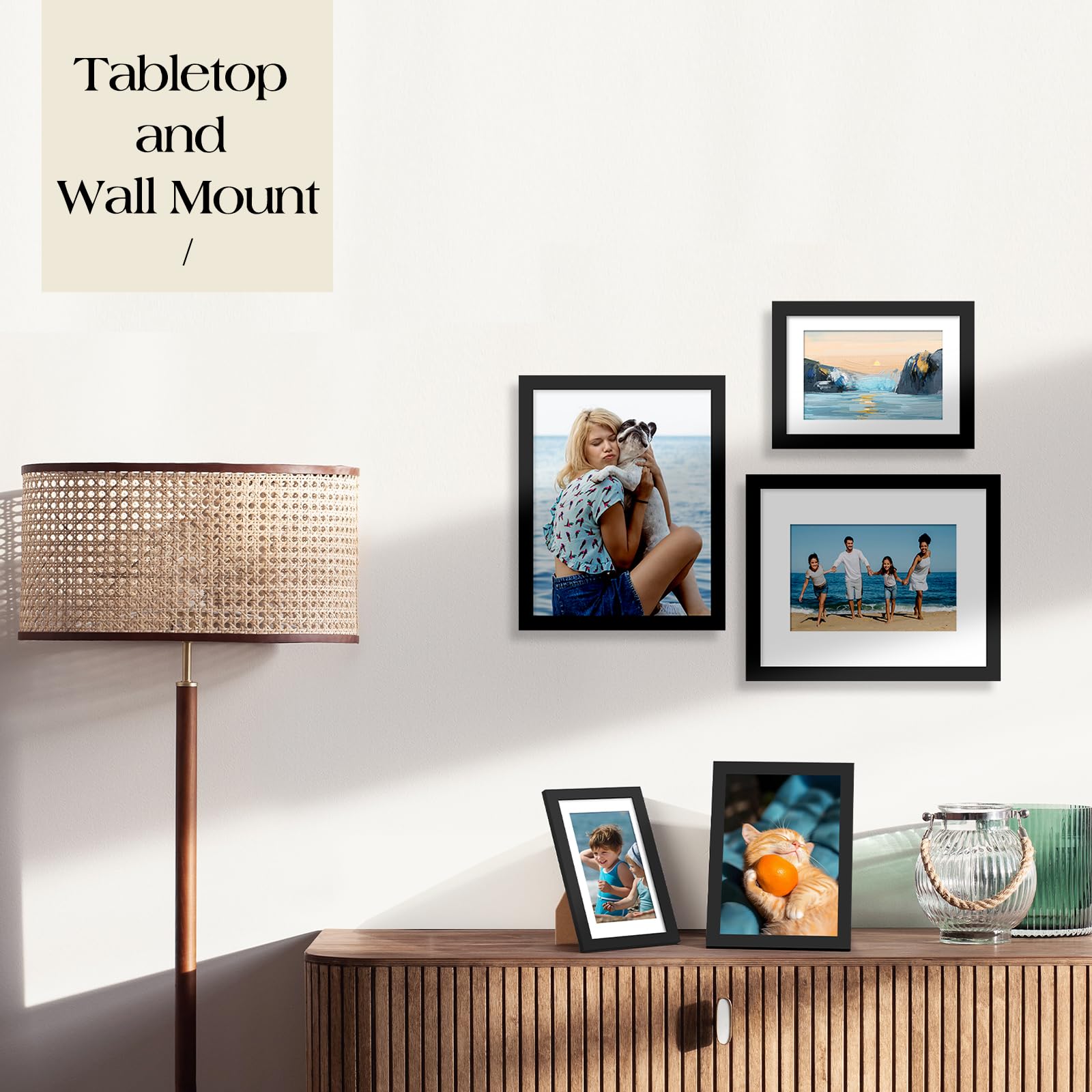 TWING tabletop frame displayed on desk showing versatility and decor benefit