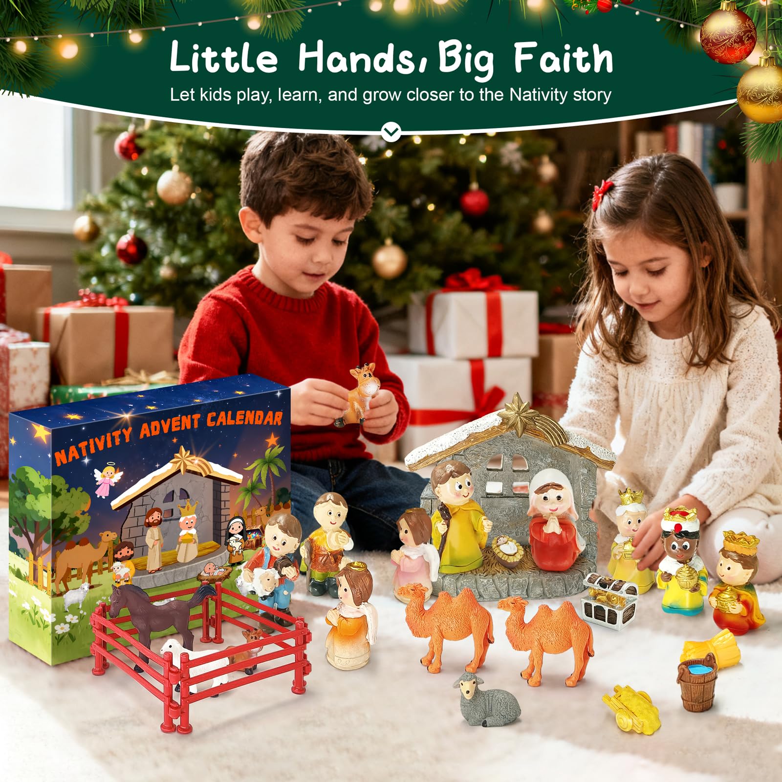 twivah three Wise Men figurines detailed view highlighting hand-painted gifts