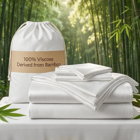 TWK front view of white king sheet set showing components and clean presentation benefit