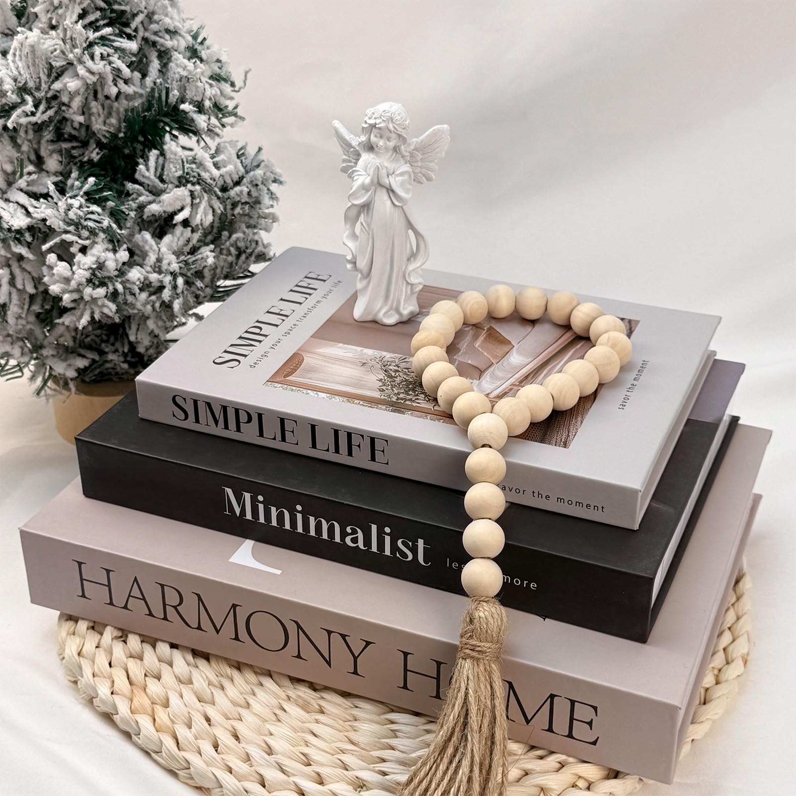 TwoDays trio on a coffee table adding layered height and neutral texture
