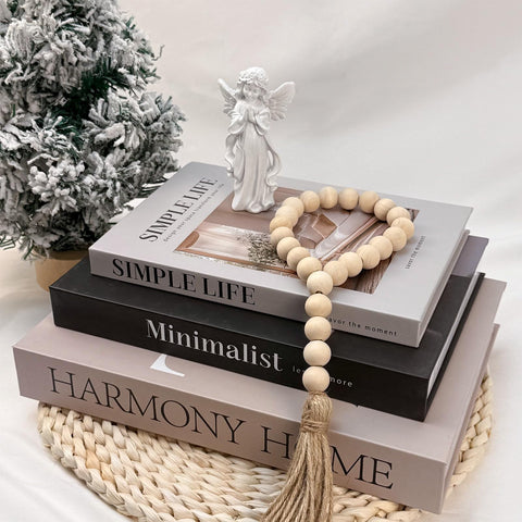 TwoDays trio on a coffee table adding layered height and neutral texture