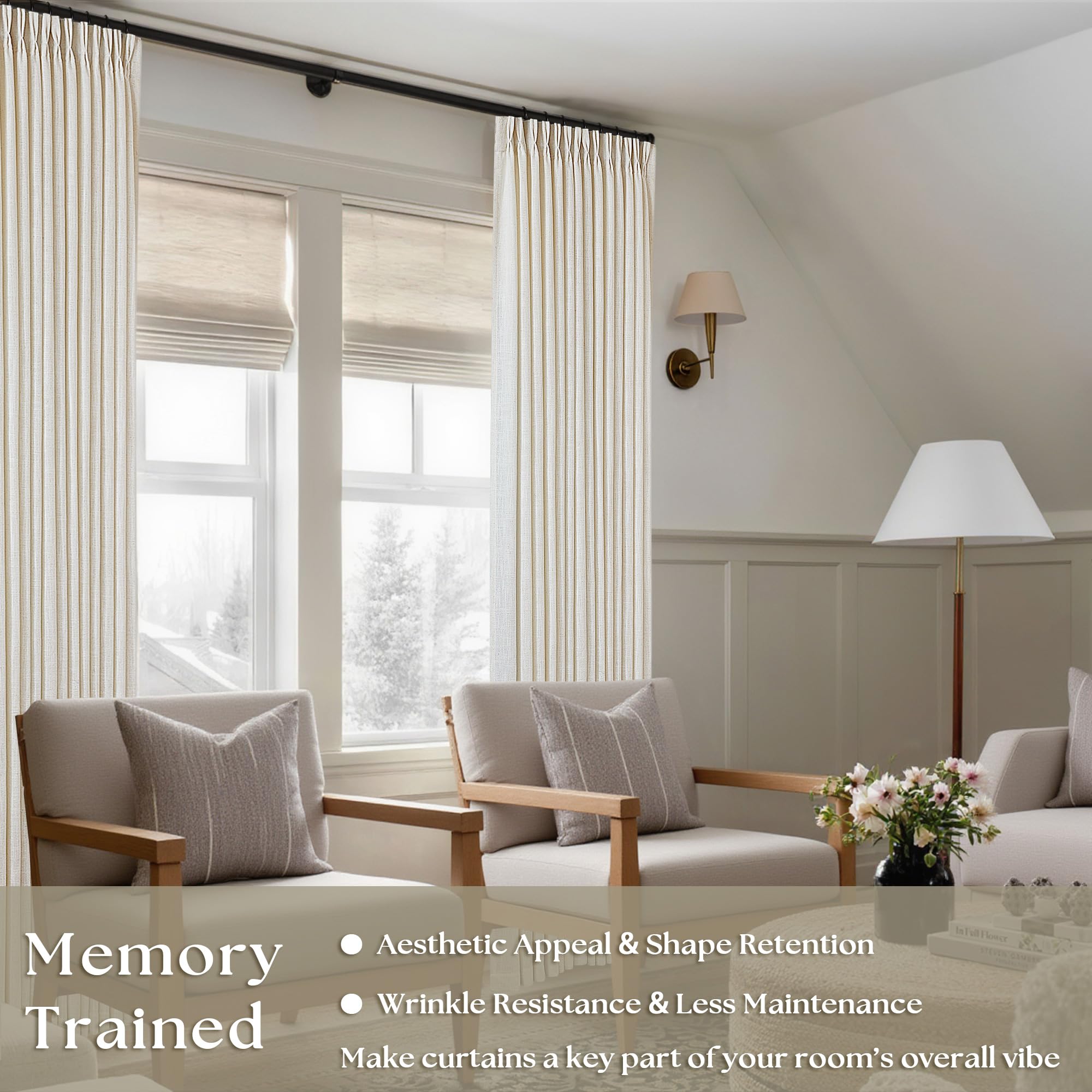 TWODRAPES close-up flax linen texture revealing natural weave and rich visual depth