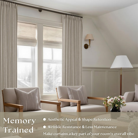TWODRAPES close-up flax linen texture highlighting durability and tactile appeal