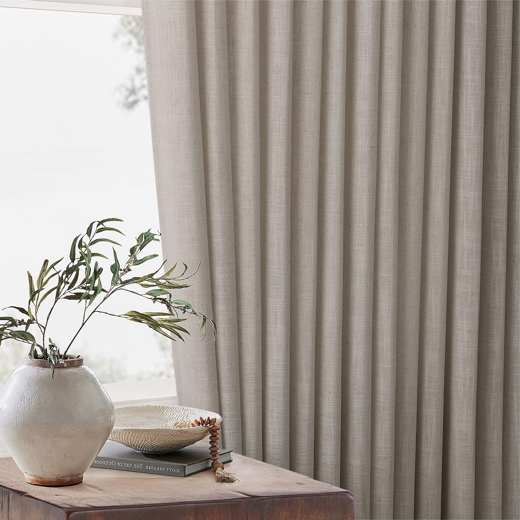 TWODRAPES hem and stitch close-up showing quality finishing and crease retention