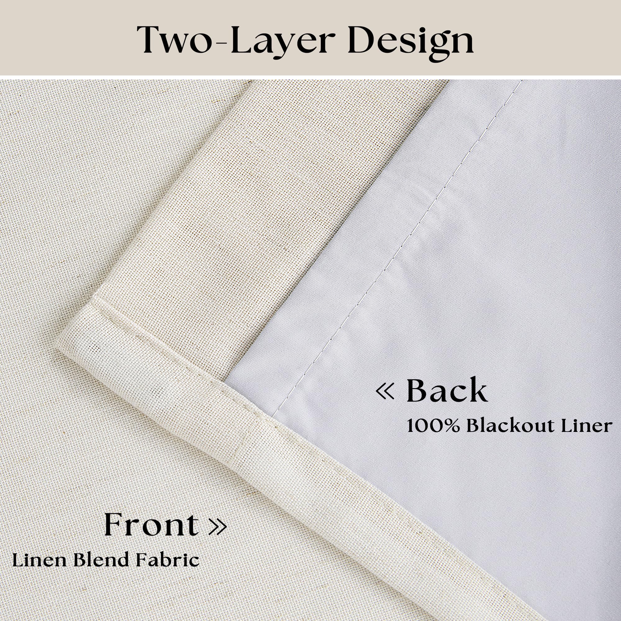 TWODRAPES curtain hung with rings illustrating smooth slide and classic pleated appearance for easy use
