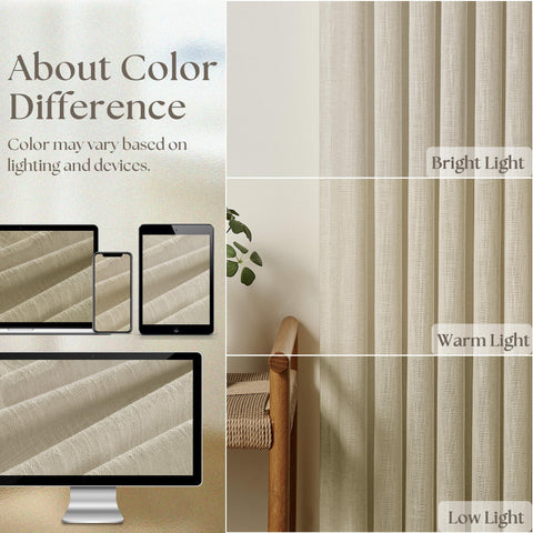 TWODRAPES included hooks and metal rings showing easy installation