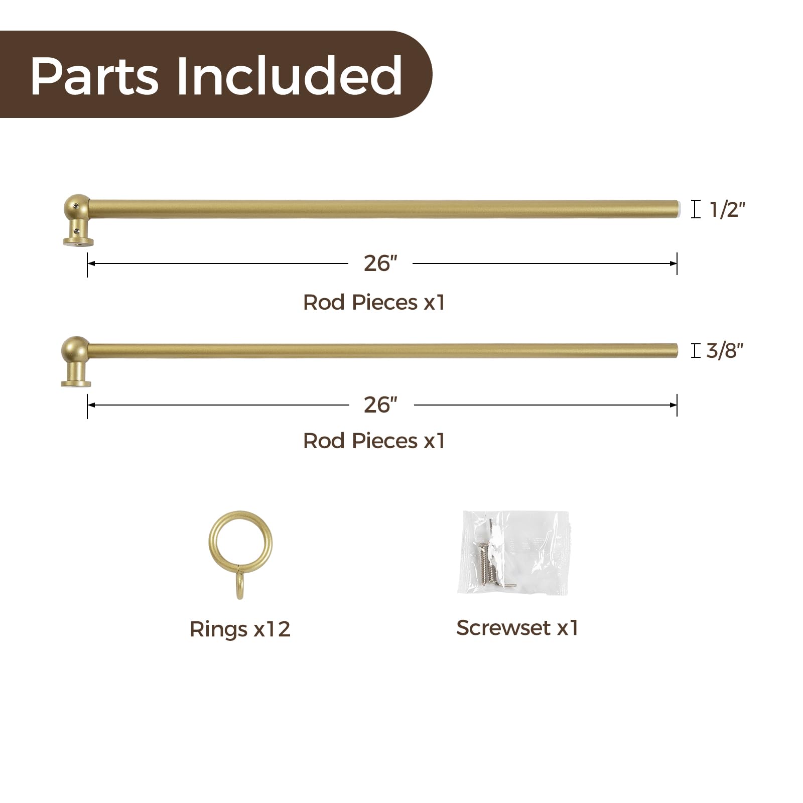 TWOPAGES included mounting hardware and brackets showing secure screw fixings