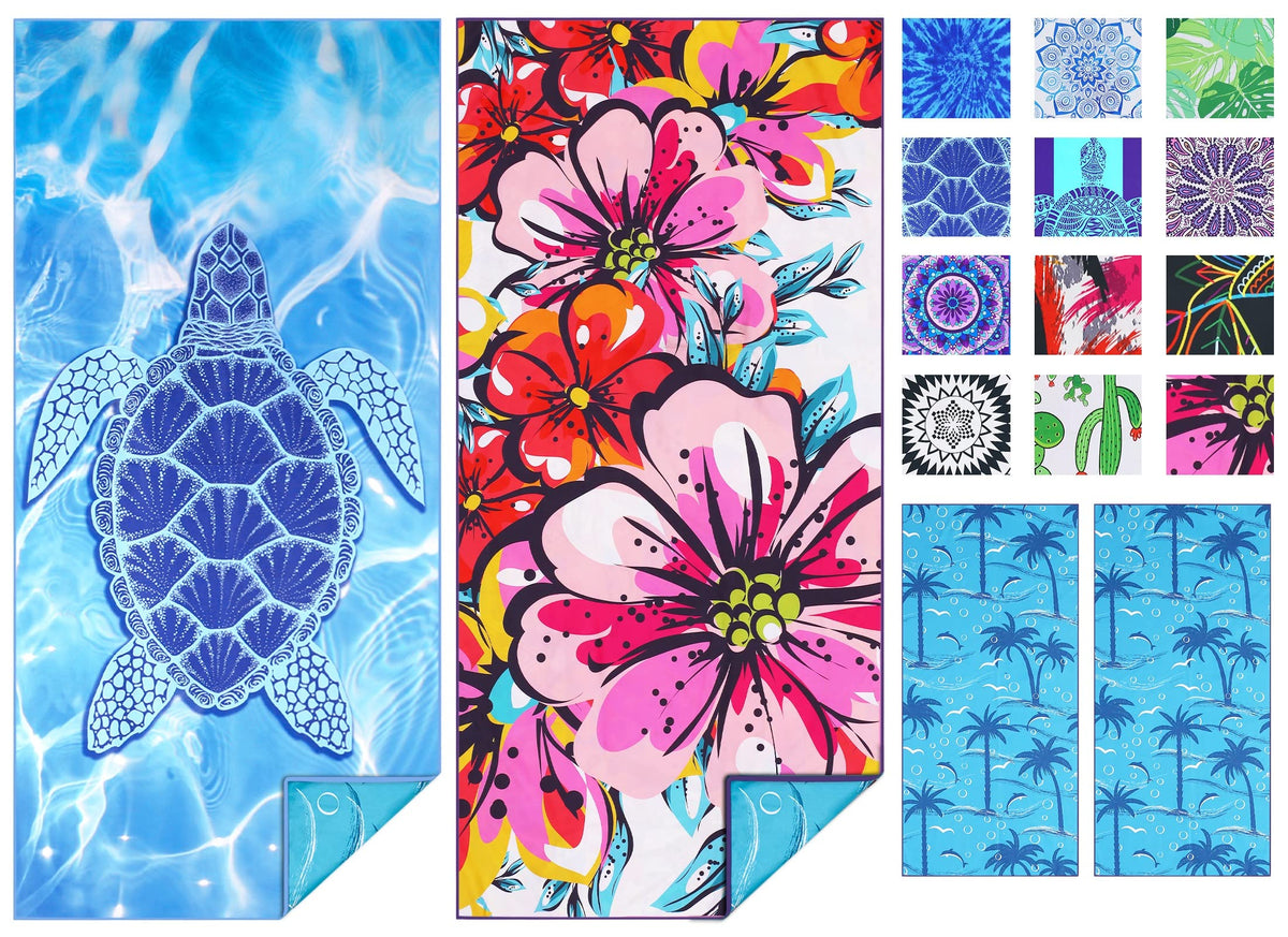 TwoYek front packaging showing turtle floral print and compact travel benefit