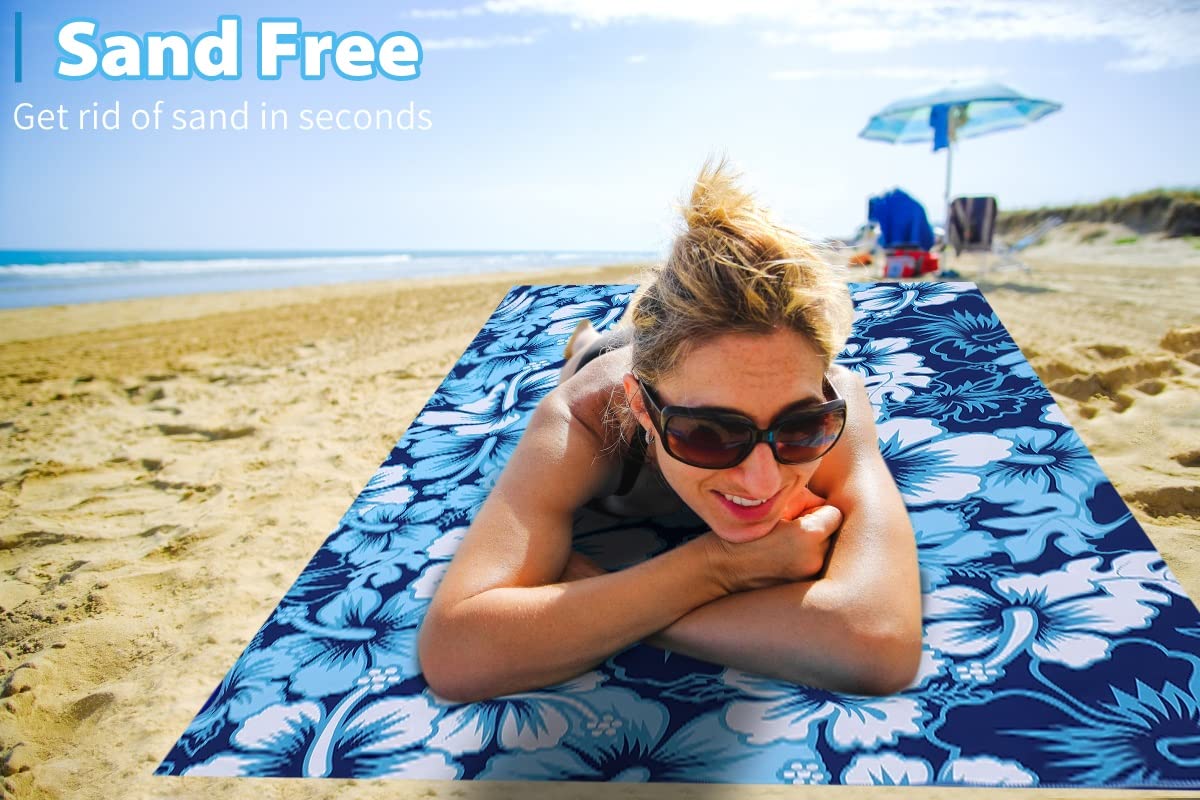 TwoYek towel in use on beach demonstrating sand-resistant convenience