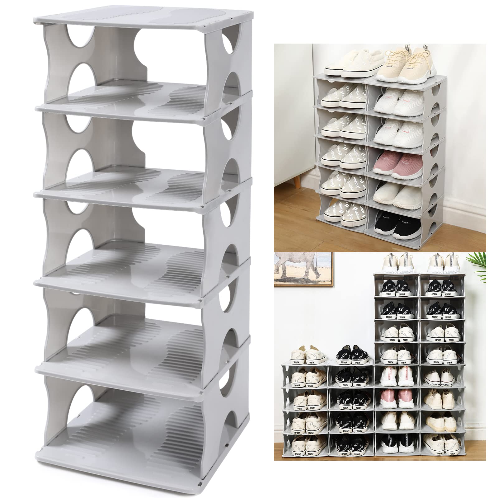 TXALWIQ front view assembled rack showing neat vertical storage benefit