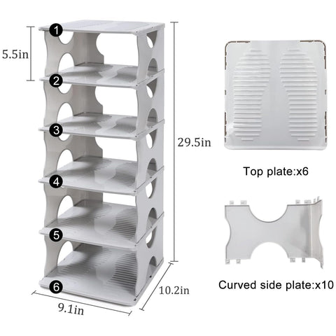TXALWIQ side profile tower stack saving floor space in grey