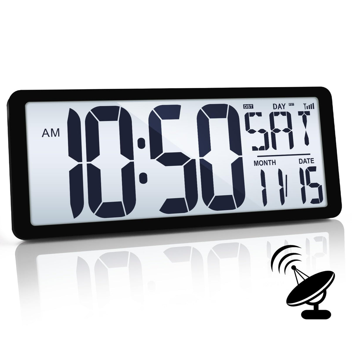 TXL front display showing large time digits and easy reading benefit