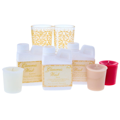 TYLER CANDLE COMPANY leopard holder in use casting warm decorative glow