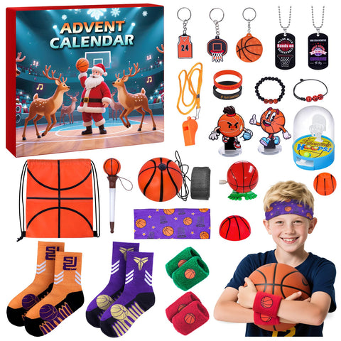 Tymokcall front packaging showing 24 numbered basketball-themed surprises, builds excitement