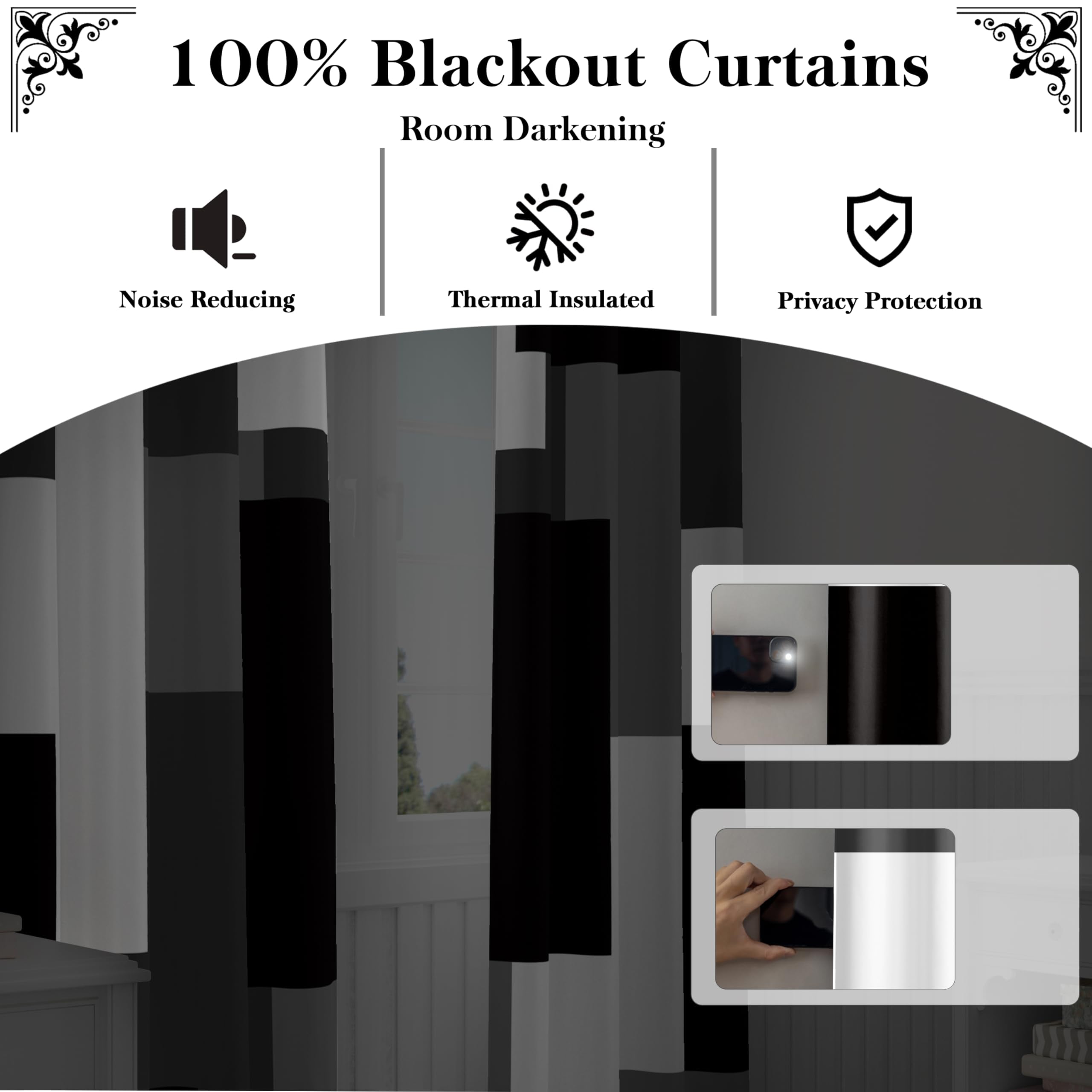 Tyrot black-backed lining detail showing thermal and light-blocking benefit