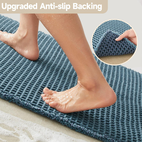 TYUU mat next to toilet showing 30x20 scale and compact footprint