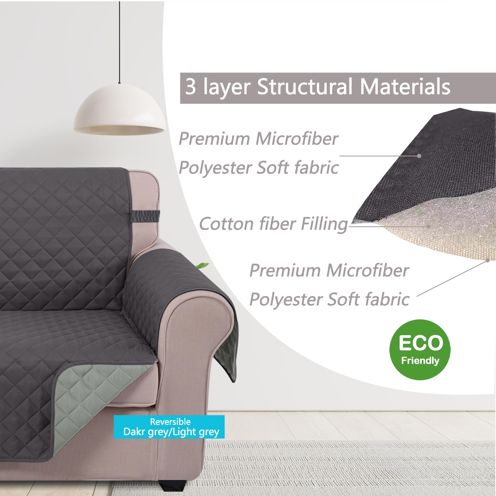 U-NICE HOME cover in a living room with dog demonstrating pet-hair resistance benefit
