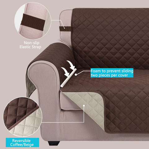U-NICE HOME reversible coffee and beige sides for style flexibility