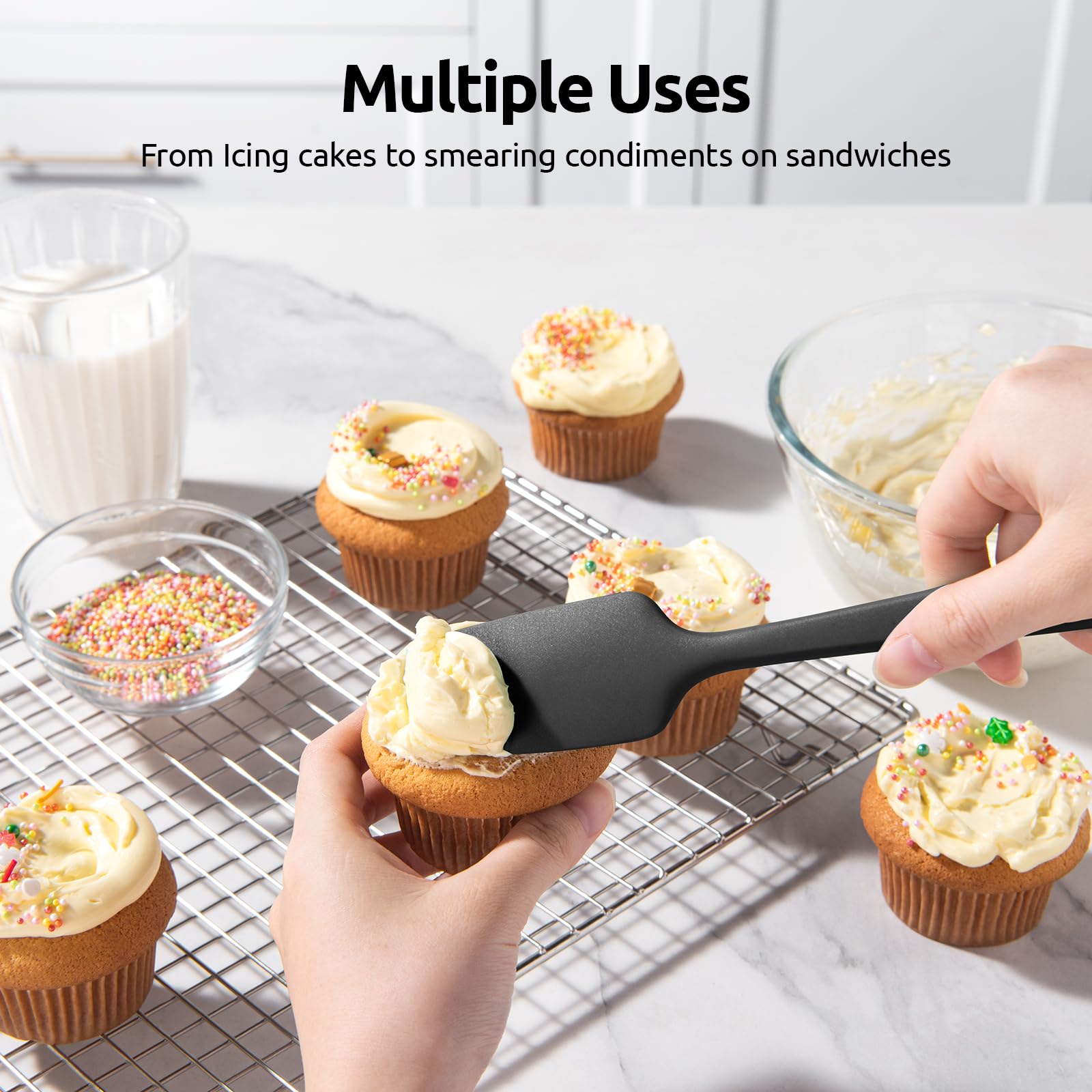 U-Taste spatula set inside dishwasher illustrating easy cleaning and hygiene