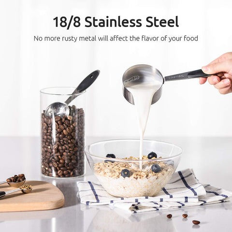 U-Taste color-coded handles lined up for quick size recognition and faster prep
