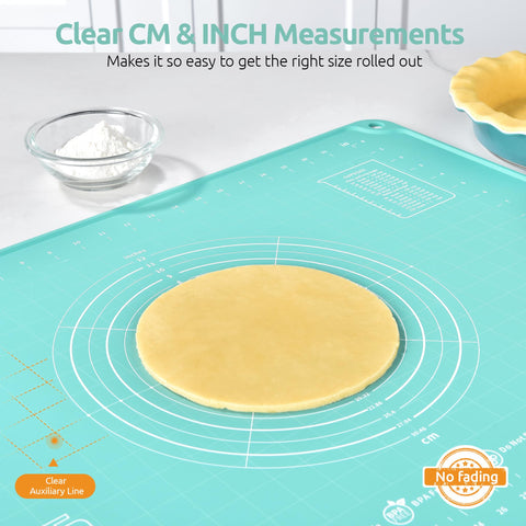 U-Taste lifestyle kitchen scene with baker using the mat for pastries and easy cleanup