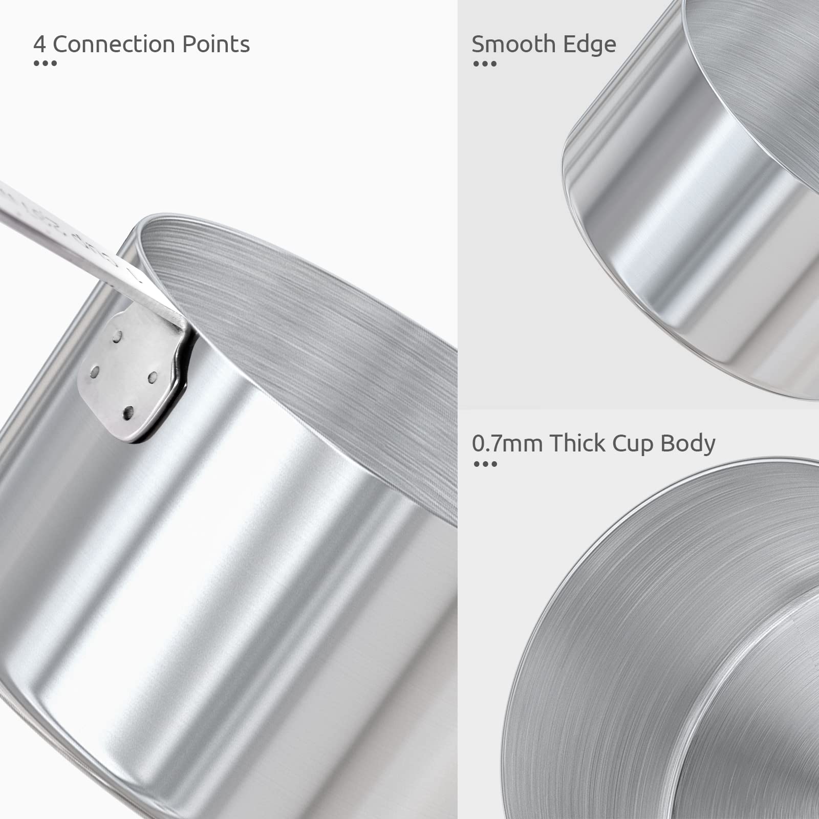 U-Taste cup scooping packed flour illustrating sturdy scooping without bending