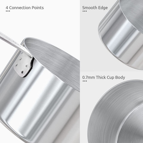 U-Taste cup scooping packed flour illustrating sturdy scooping without bending