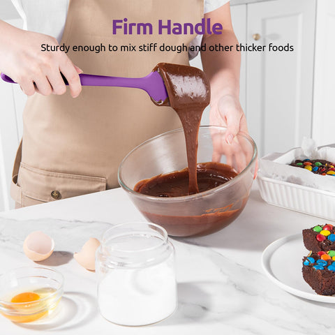 U-Taste mini spatula resting on measuring cup for precise portion control