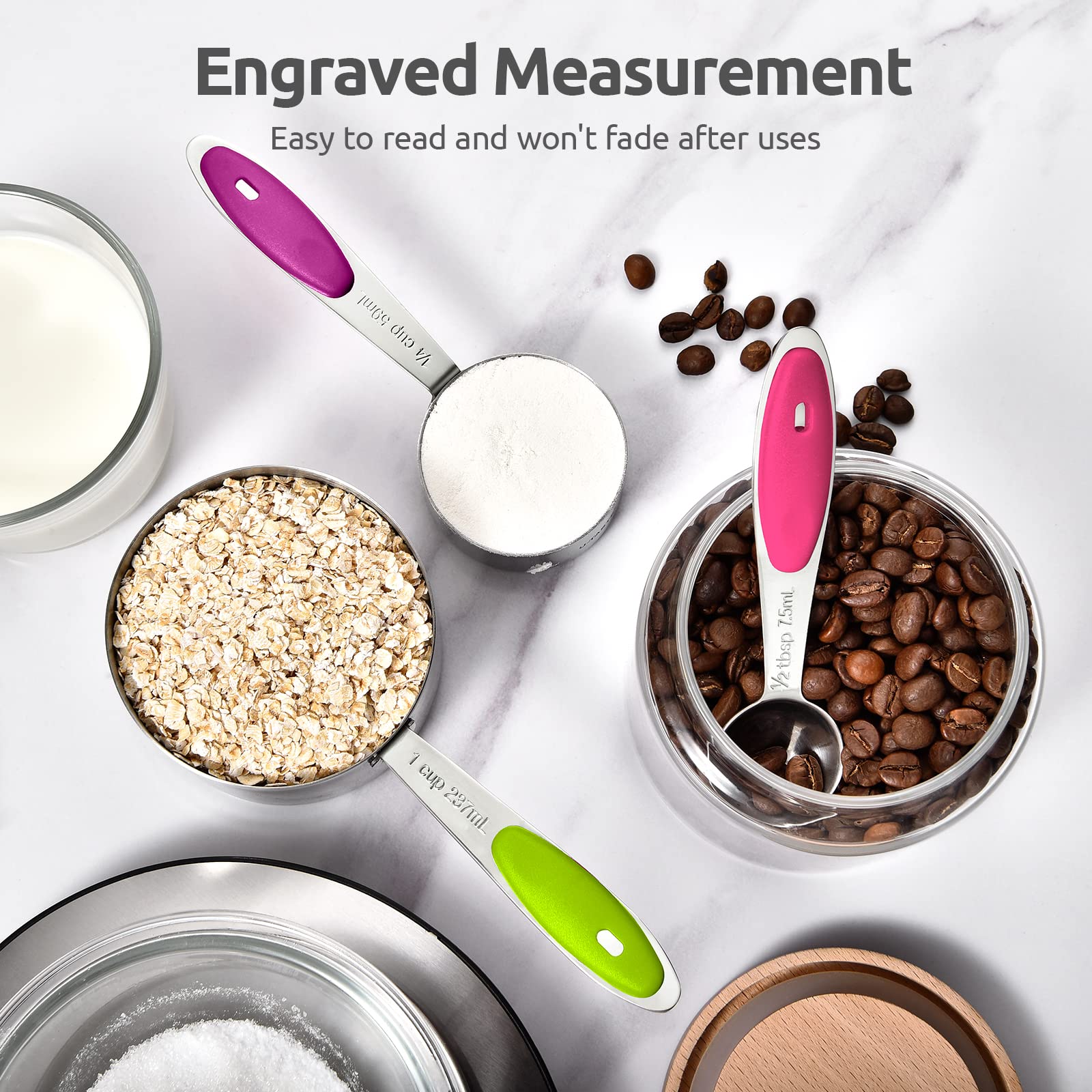U-Taste silicone-padded handle close-up for improved grip and heat protection