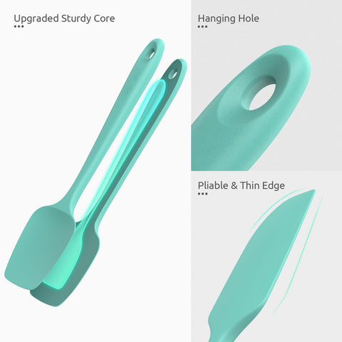 U-Taste mini spatula spreading icing on cupcake showing precision benefit neat finishing