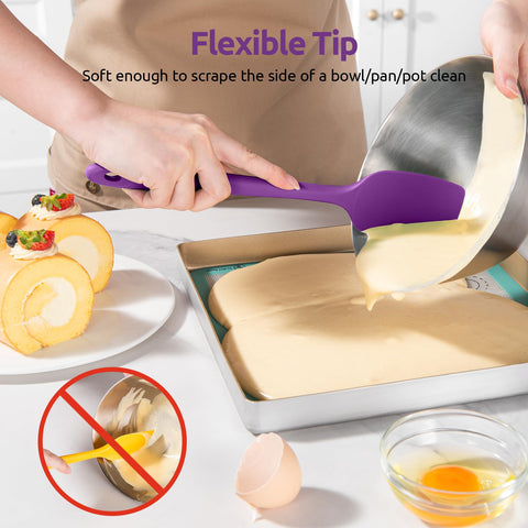 U-Taste spoon spatula stirring batter in bowl for even mixing benefit