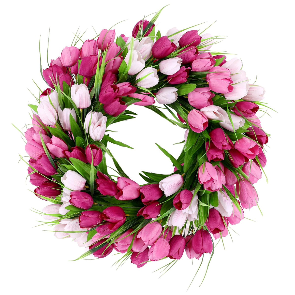 U'Artlines front door wreath displayed on door adding seasonal curb appeal