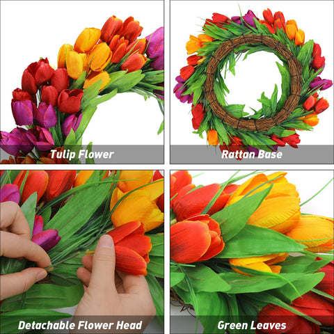 U'Artlines wreath hung on porch offering durable outdoor charm