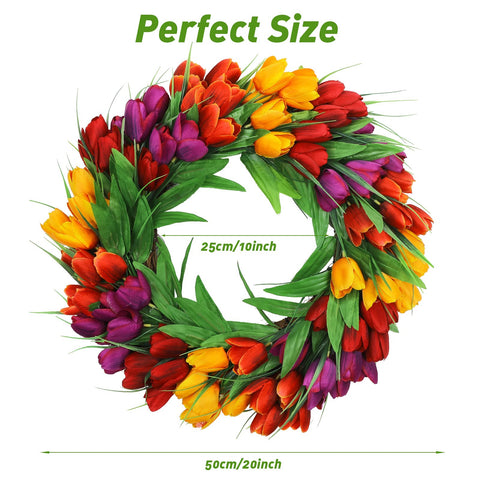 U'Artlines wreath beside a ruler showing 20 inch scale and fit