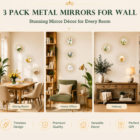 Uaussi lifestyle living room display showing mirrors above sofa and mood-enhancing benefit