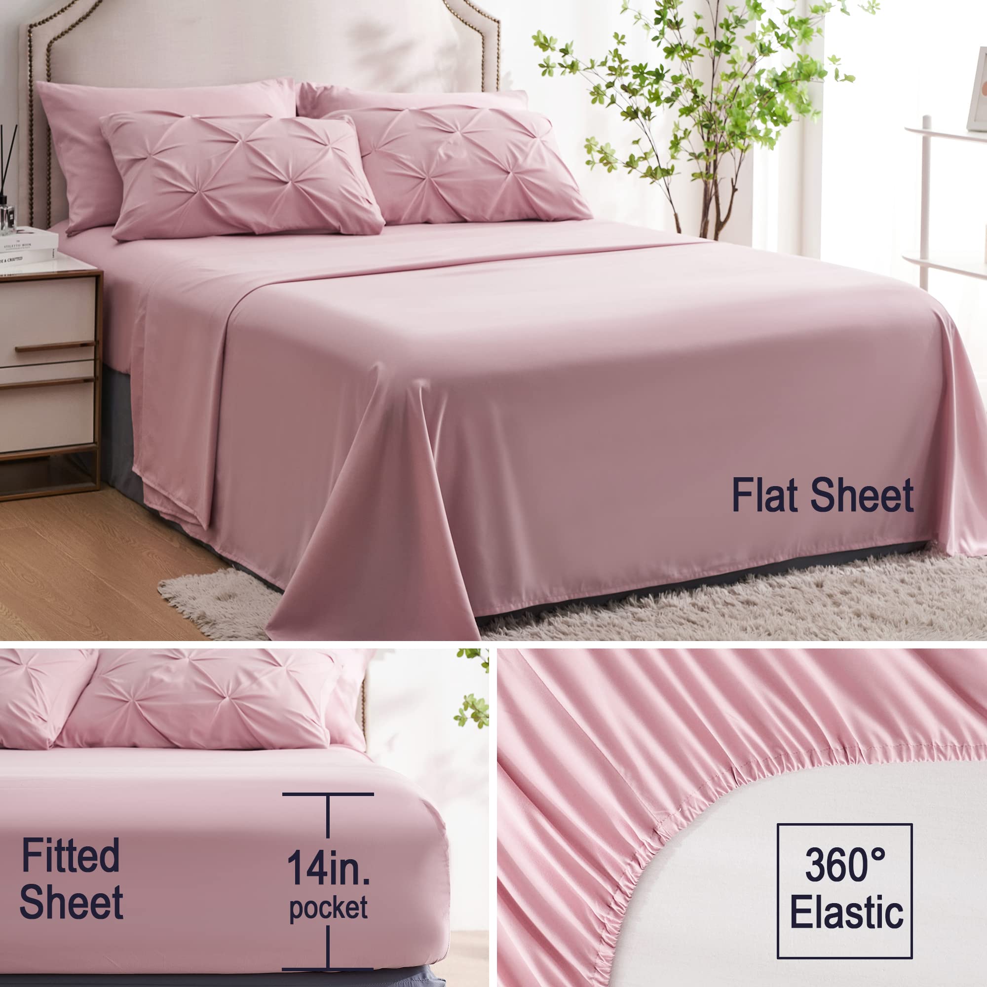 Ubauba styled bedroom with blush comforter set demonstrating cozy modern decor