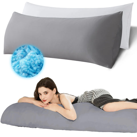 Ubauba body pillow front view showing full-length support and cozy cover