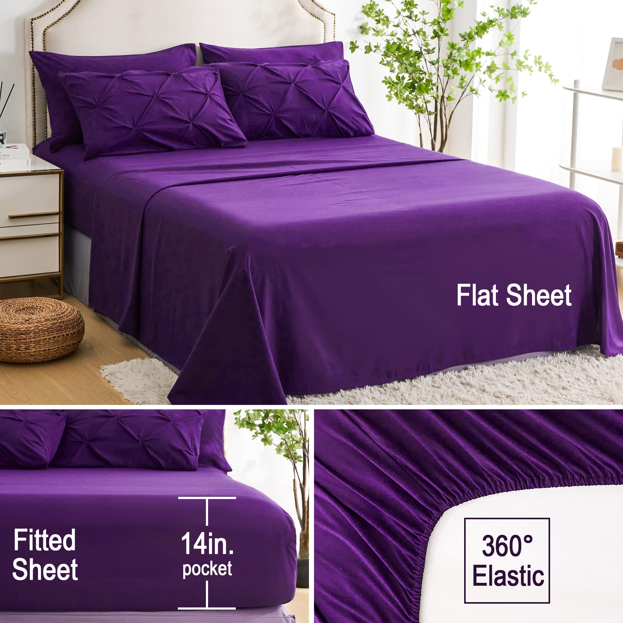 Ubauba pillow shams and cases detail shows matching finish and sleep comfort