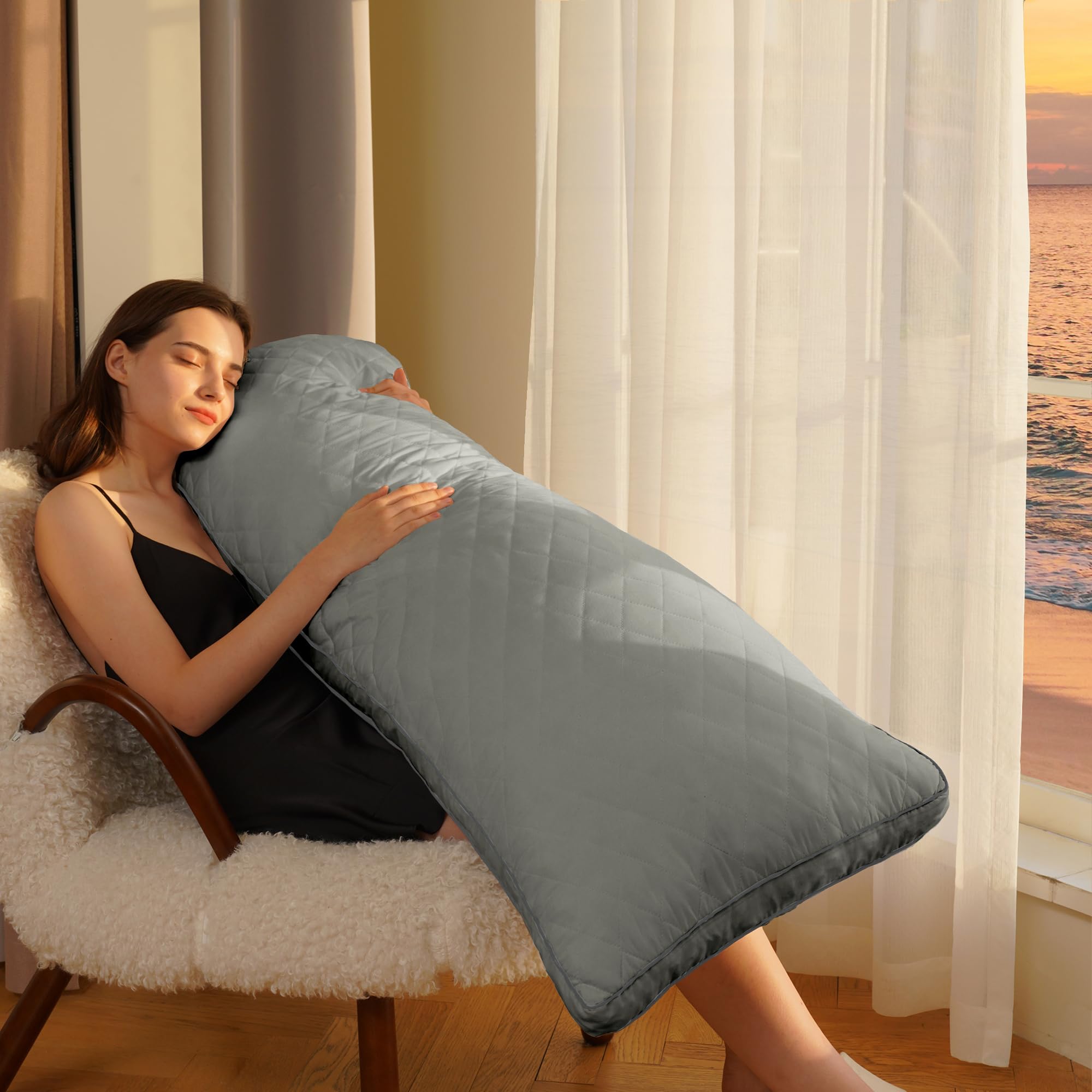 Ubauba diamond-quilted cover close-up showing soft breathable fabric and cool feel