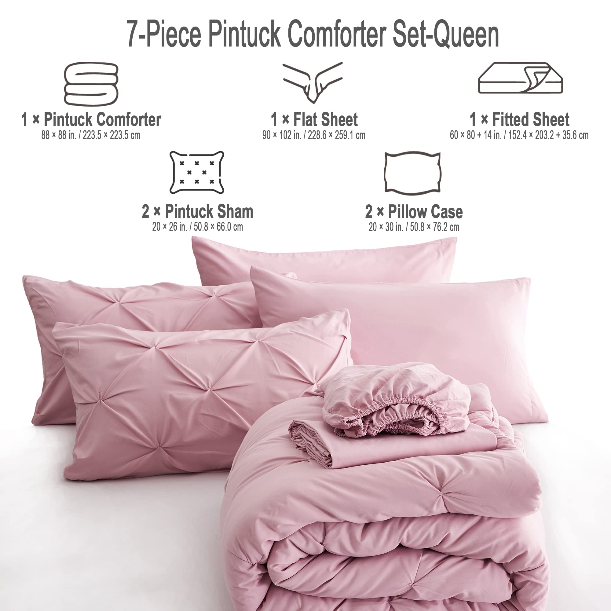 Ubauba comforter on queen mattress for size scale and generous drape across bed