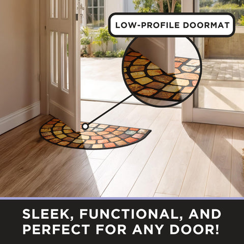 ubdyo mat in use at exterior door protecting interior floors