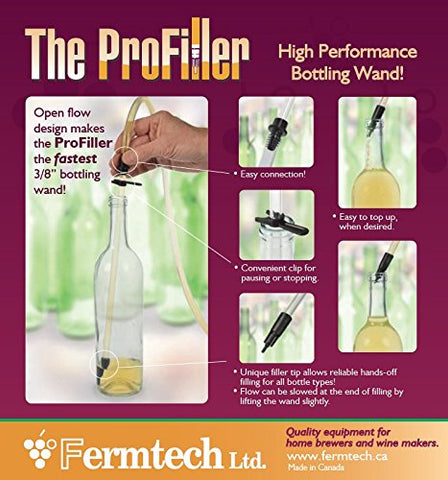 UBREW USA bottling wand in use filling bottles cleanly with reduced oxidation benefit